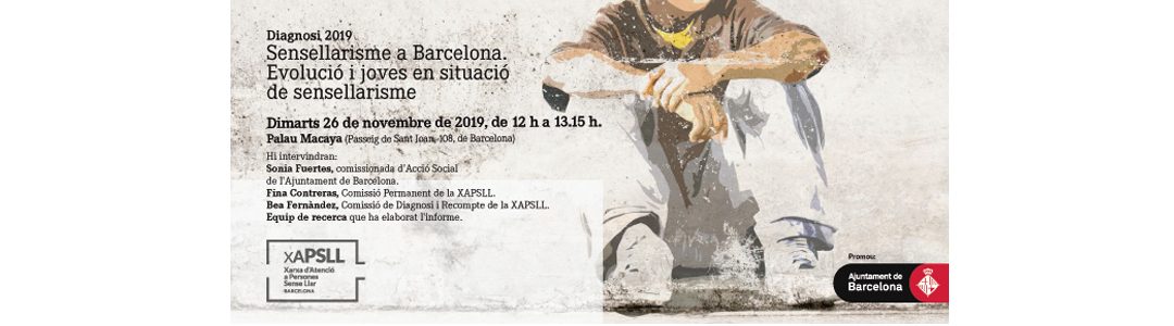 La XAPSLL presenta el informe sobre “Sinhogarismo en Barcelona y jóvenes”